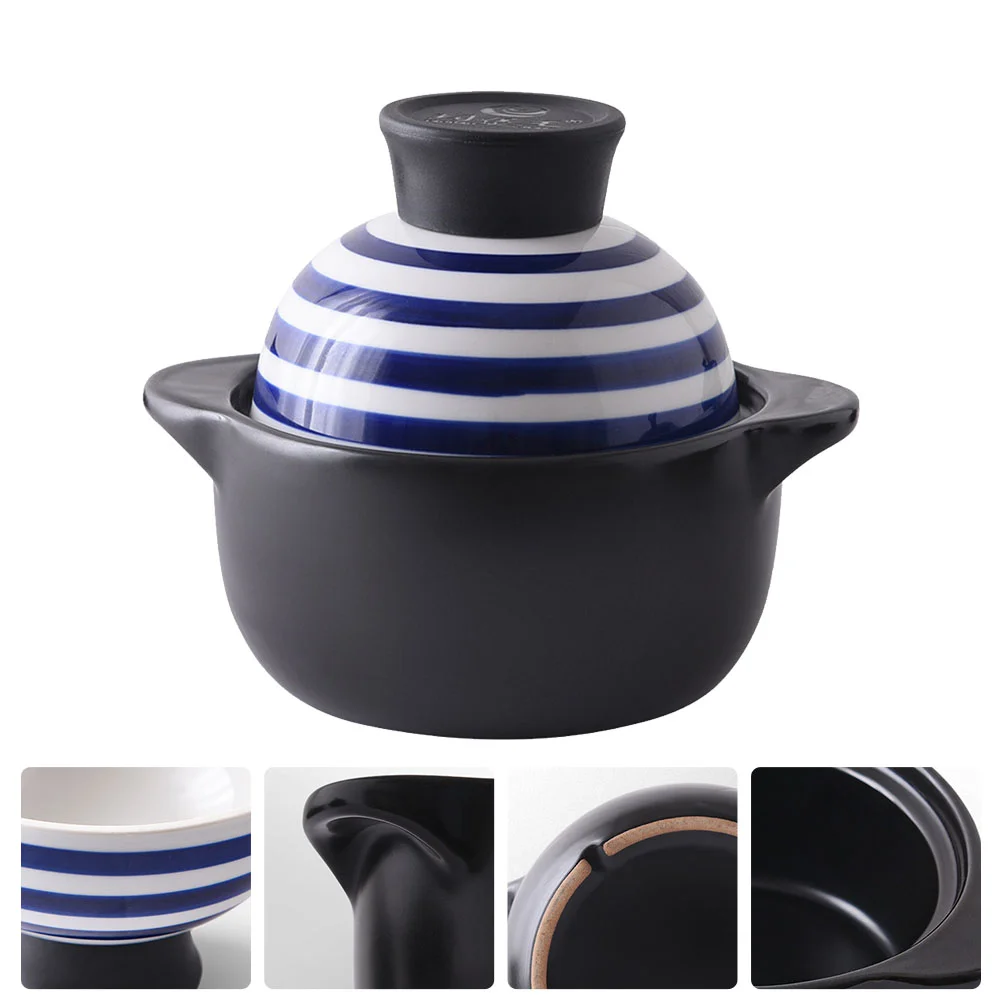 

1Pc Ceramic Stew Pot Spicy Hot Pot Cookware Rice Single Person Noodle Pot