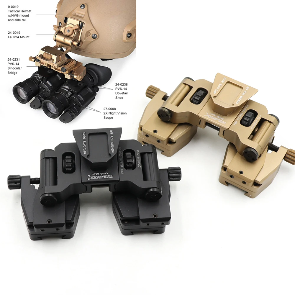 

Tactical Night Vision Mount Adapter Adjustable PVS-14 Binocular Bridge Adapter L4 G24 Mounting FAST Holder Helmet Fast Mount