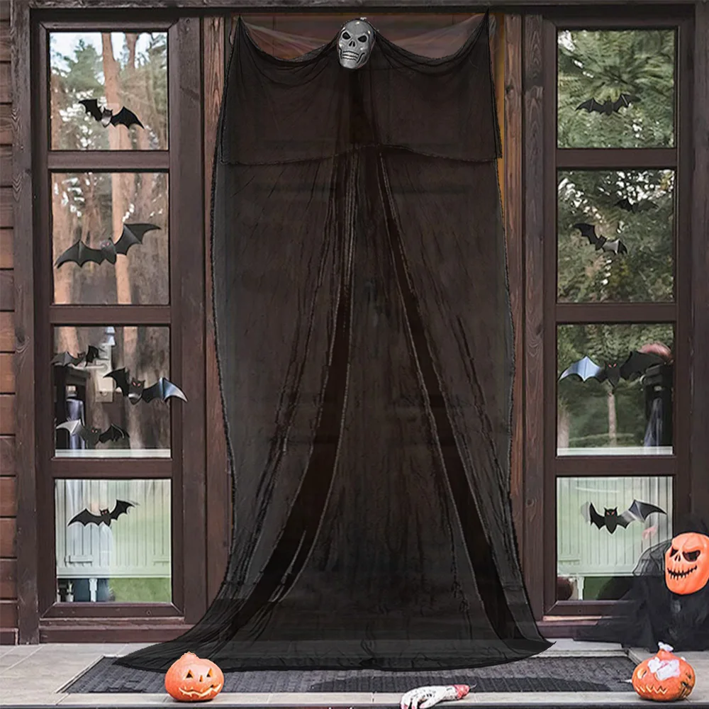 Подвеска в виде черепа на Хэллоуин сетчатая кукла-призрак украшение для дома и