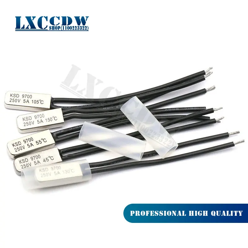 5 шт. KSD9700 250V 5A 45 50 55 60 65 70 75 80 85 90 95 100 105 110 120 125 130 140 150 градусов переключатель температуры с нормальным закрытием