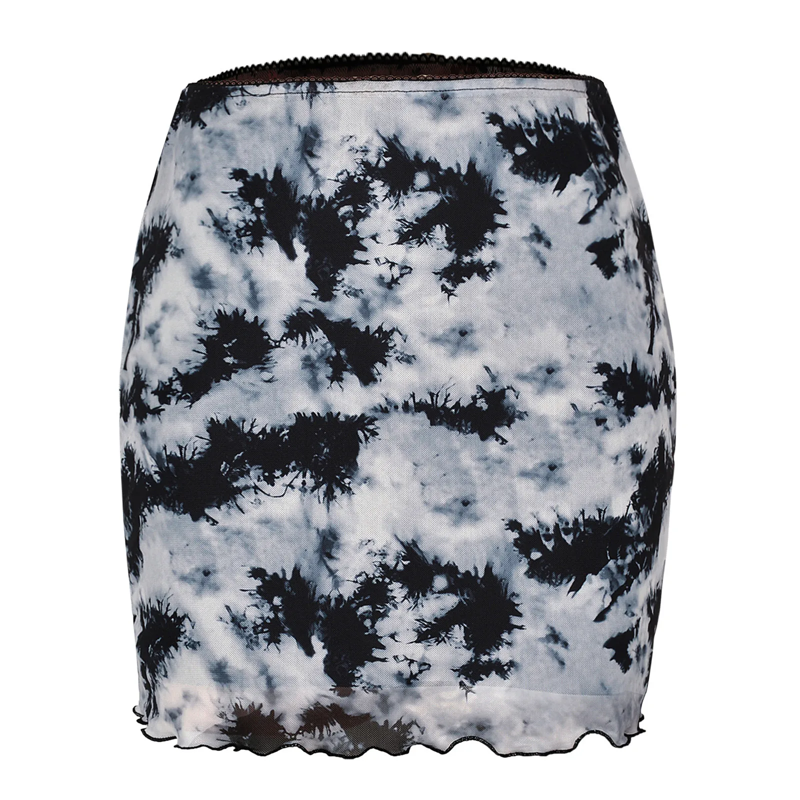 

Mesh Skirts for Women Women Sexy Skirt Dresses Floral Printed Mesh High Waist Skirt Double Mesh Skirts for Women Dorm Bed Skirt