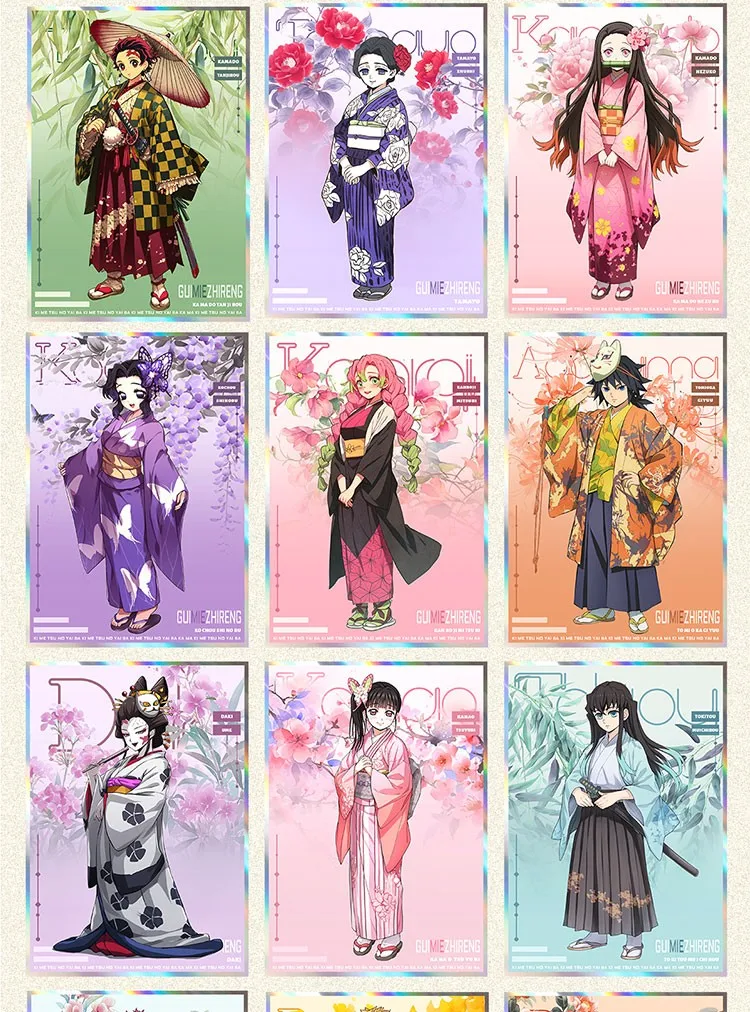 Летающая рыба Demon Slayer Kimetsu No Yaiba акриловая коллекционная цветная бумага закат Golden