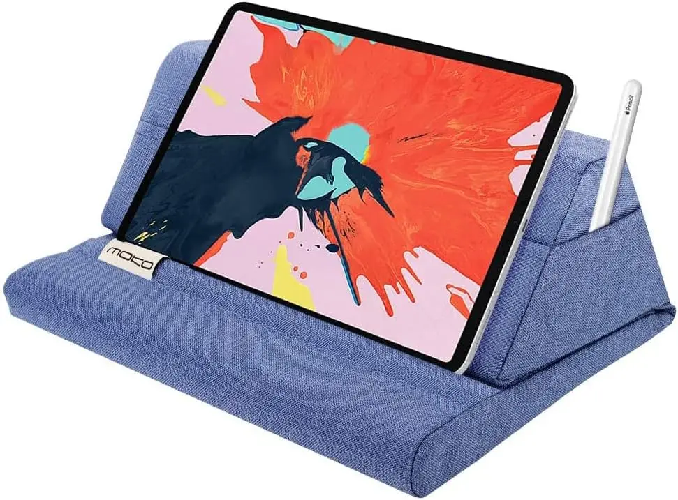 

Pillow Holder For Tablets Up to 11\u201D With Ergonomic Angle and Space For Tablet Pillow Stand WB - Compatible with /iPad/Galax