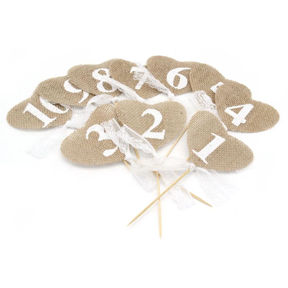 

Table Number Numbers Burlap Wedding Hessian Banners Flag Banner Vintage Wooden Diy Reception Rustic