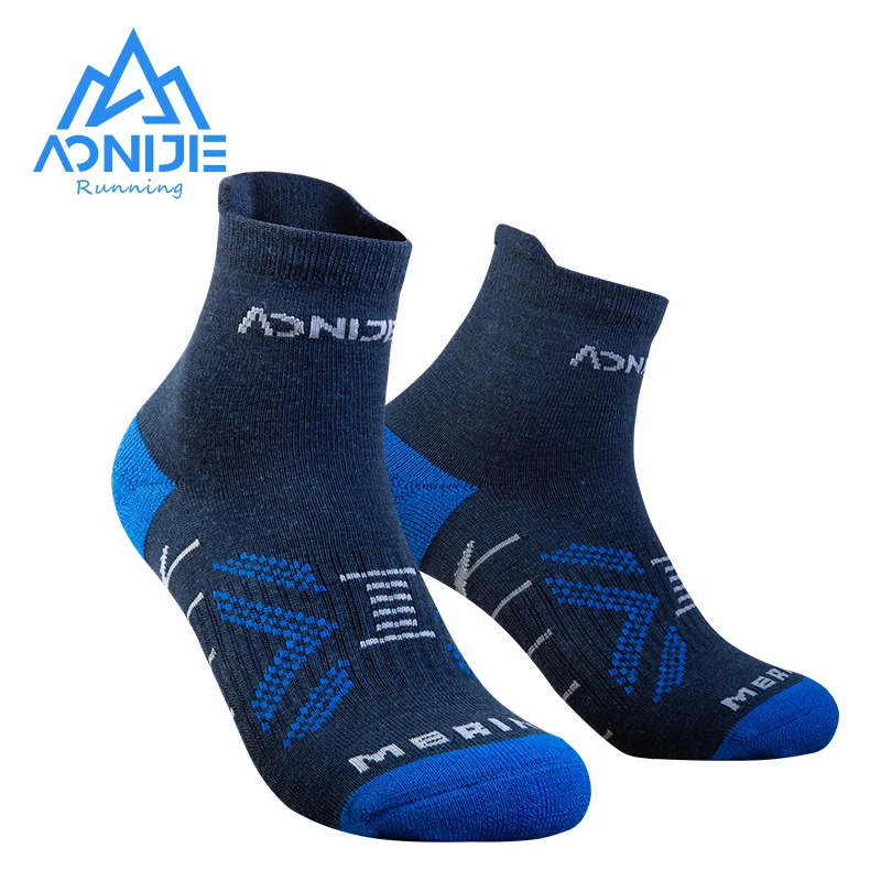 

Одна пара, спортивные носки AONIJIE E4828 E4829 с низким вырезом, до колена, утолщенные, шерстяные зимние носки теплые для бега, альпинизма, кемпинга