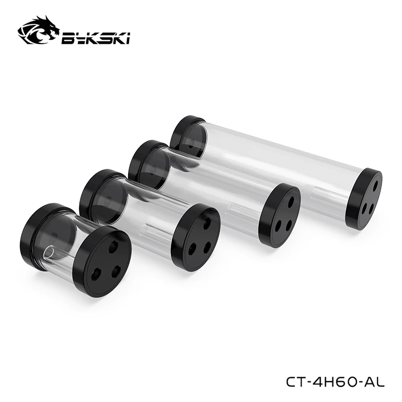 

Bykski Transparent Tube Reservoir For Computer Water Cooling Loop Build Water Tank,G1/4"x4,80MM,130MM,180MM,240MM,CT-4H60-AL