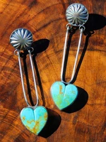 antique jewelry love green stone drop earrings wedding engagement dangle earrings for women
