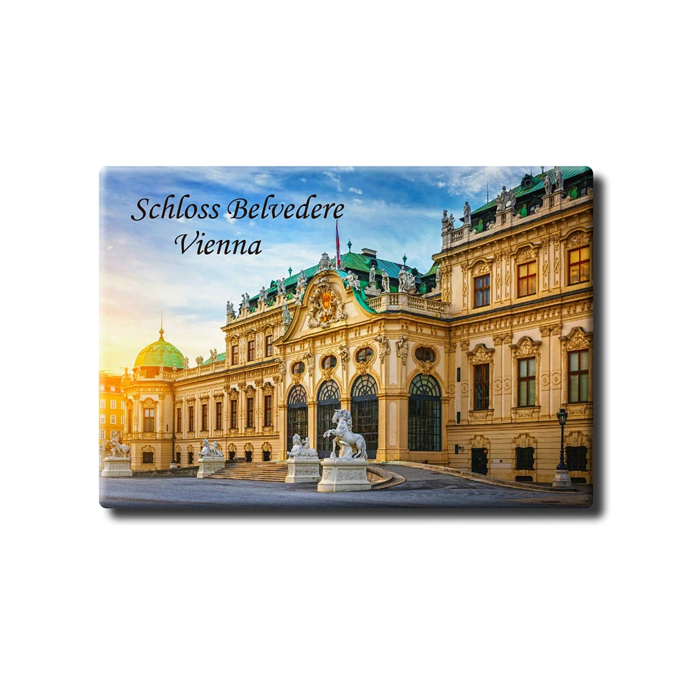 

Austria Vienna "Belvedere Palace" Tourist Souvenir Tinplate Magnetic Refrigerator Sticker Rigid Creative Home Decoration 27203