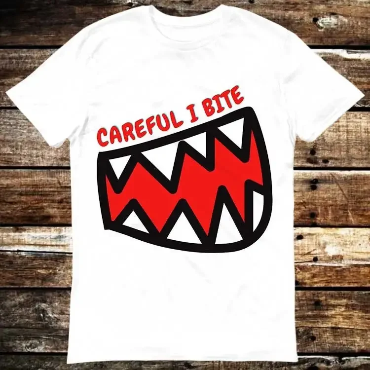 Осторожно я кусаю забавную карикатуру монстров страшная карикатура подарок
