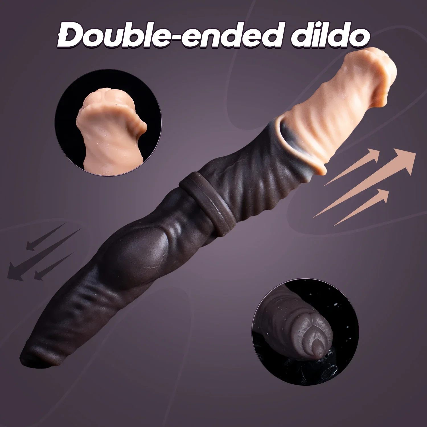 Oieffur двойной фаллоимитатор лошадь пенис и собачий член реалистичные