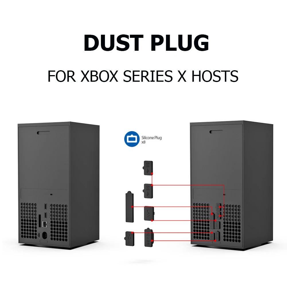 

Game Console Dust Cover Dustproof Suit Kit for Xbox Series X Dust Plug Mesh Net Game Accessories Dust filter Silicone Stopper