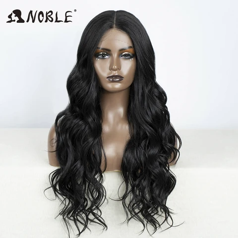 Noble wig for cosplay, lace front wig, 30 inch lace long wavy 360 lace light blonde red African American synthetic wigs for black women