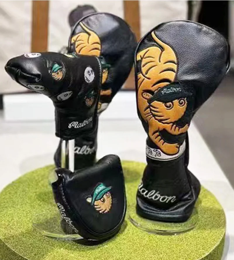 

Korean Style Putter No.1 Wooden Cover Golf Club Cover Head Cover Protective Cap Cover Golf Headcover