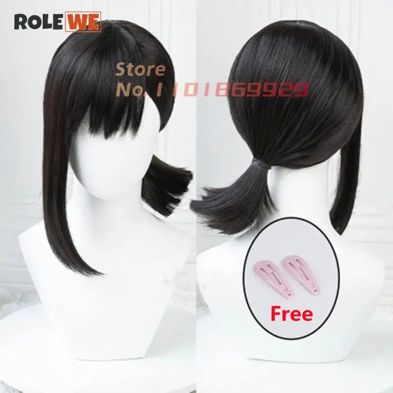 

Higashiyama Kobeni Wig Anime Chainsaw Man Cosplay Black Bangs Short Hair Hairpins Cosplay Props + a wig cap