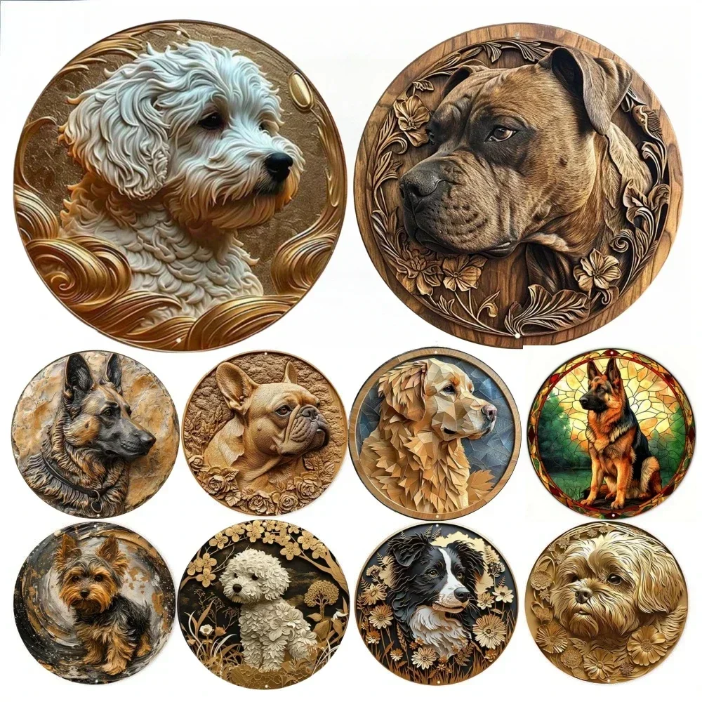 Круглая Металлическая Табличка С Тиснением Милые Декоративные Подвесные