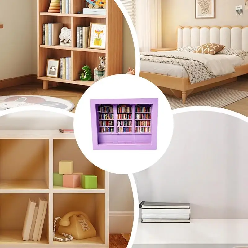 Маленькая книжная полка деревянный карманный книжный шкаф ручной работы