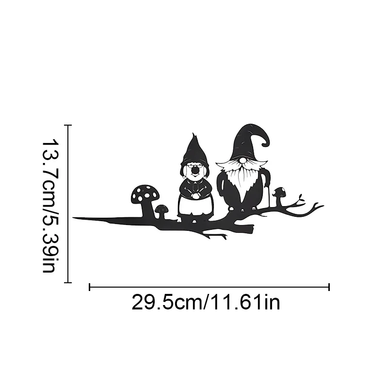 Гном Декоративное Металлическое Дерево Сад Художественная Металлическая