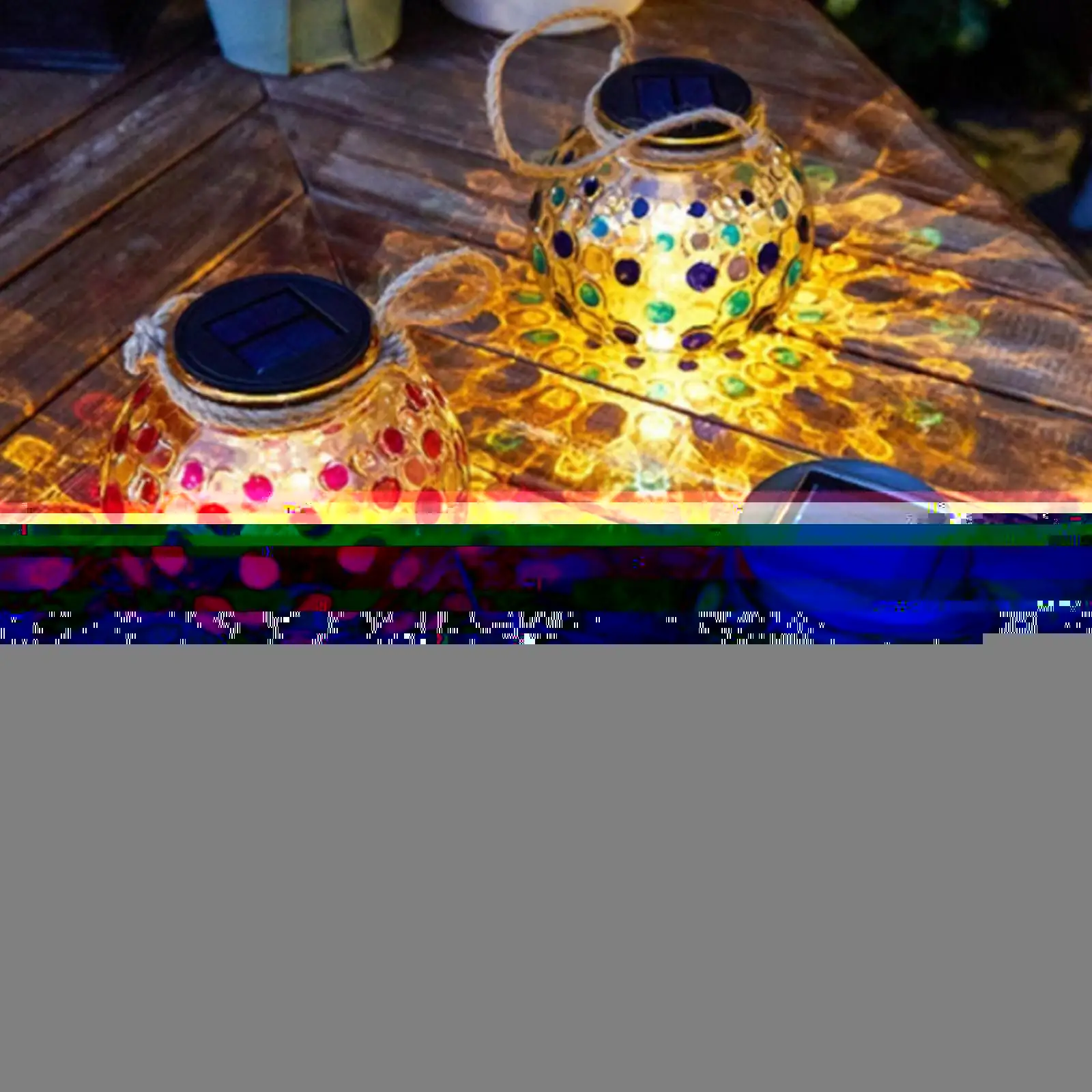 

Outdoor Mosaic Solar Light Honeycomb Hanging Solar Lantern Waterproof Retro Solar Night Lights Table Lamps For Garden Patio K5L7