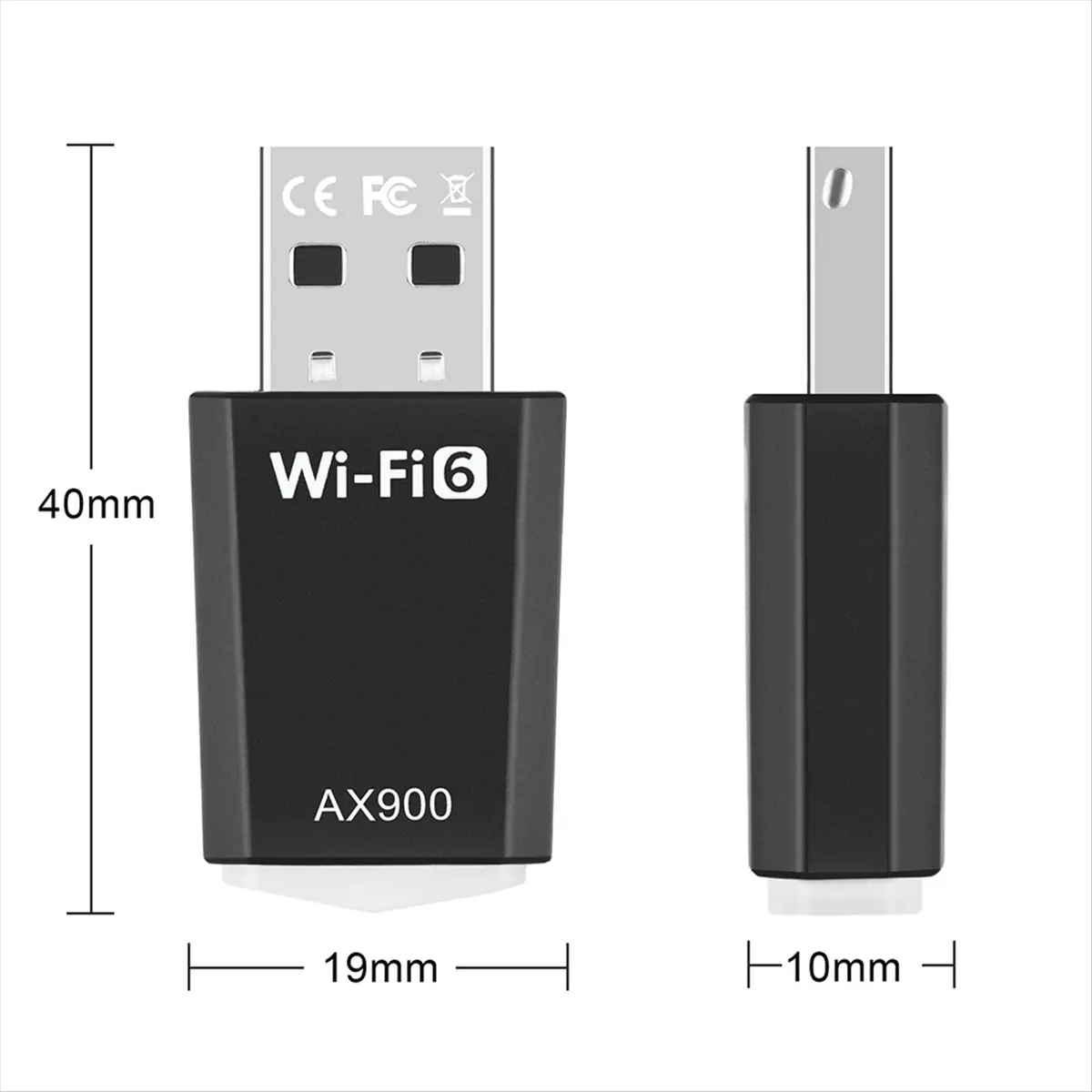 Фото (DT93) AX900 WiFi6 WiFi-адаптер 900 Мбит/с USB-адаптер Wi-Fi Bluetooth 2,4G/5ГГц 802.11ax для ноутбуков Windows 7/10/11 №1