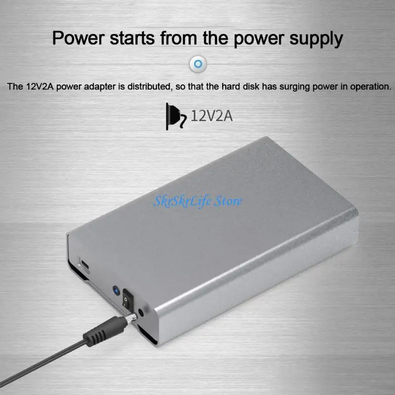 Фото E65E Blueendless 3,5-дюймовый USB Type C — USB A/Type C HDD Box 3,5-дюймовый жесткий диск №4