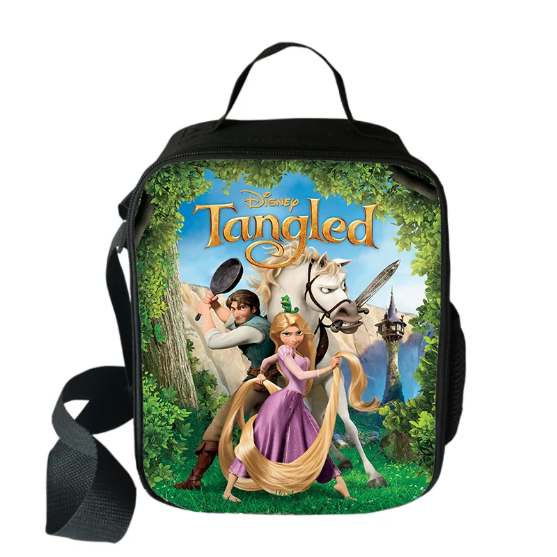 

Disney Tangled Rapunzel Princess Cooler Lunch Bag Cartoon Girls Portable Thermal Food Picnic Bags for School Kids Boys Box Tote