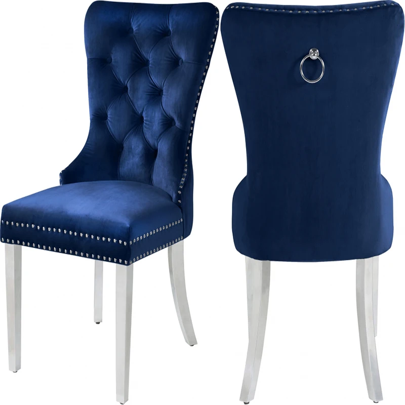 

Nordic dining chair leisure modern kitchen furniture Dining chair family simple velvet back chair hotel home dining chair