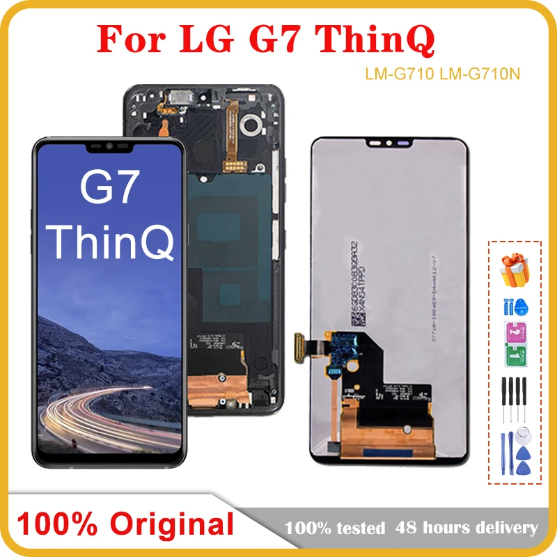 ЖК-дисплей 6,1 дюймов для LG G7 ThinQ G710 G710EM G710PM, дисплей с сенсорным экраном в сборе, дигитайзер для LG G7 ThinQ, ЖК-экран