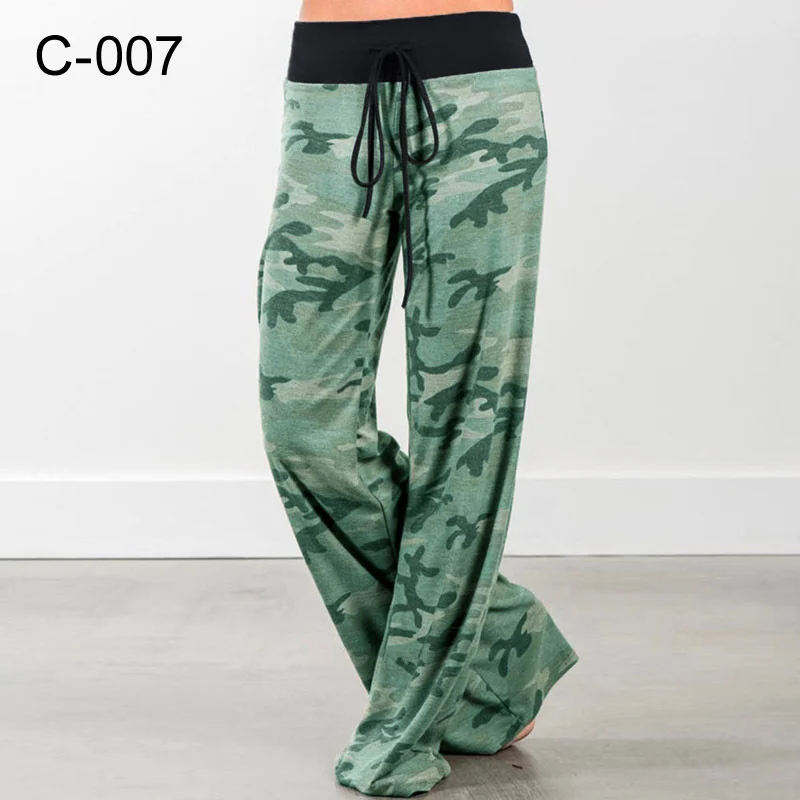 Women's Homewear Pants Drawstring Cotton Sleepants Cozy Fashion Sleepwear Plus Size Spring Full Length Pant Flower Print