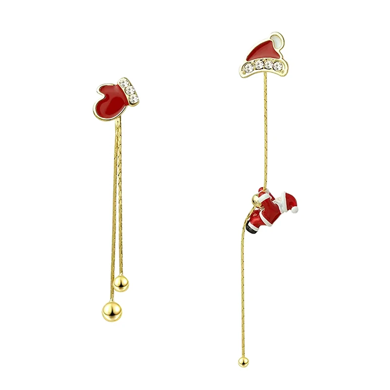 1 пара асимметричных снежинок Санта-Клауса рождественские ботинки шляпа