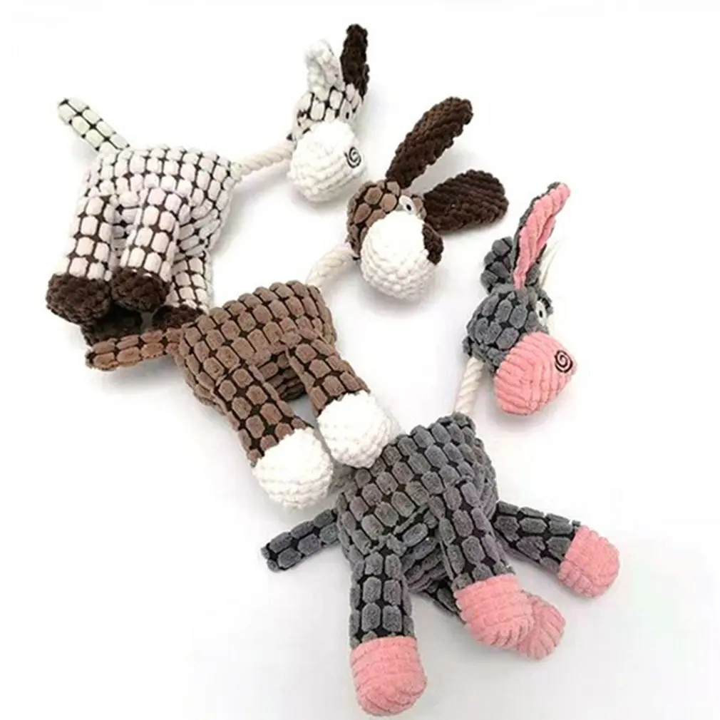 

Игрушка плюшевая для собак, жевательная веревка со звуком для чистки зубов, мягкая игрушка-Зверюшка