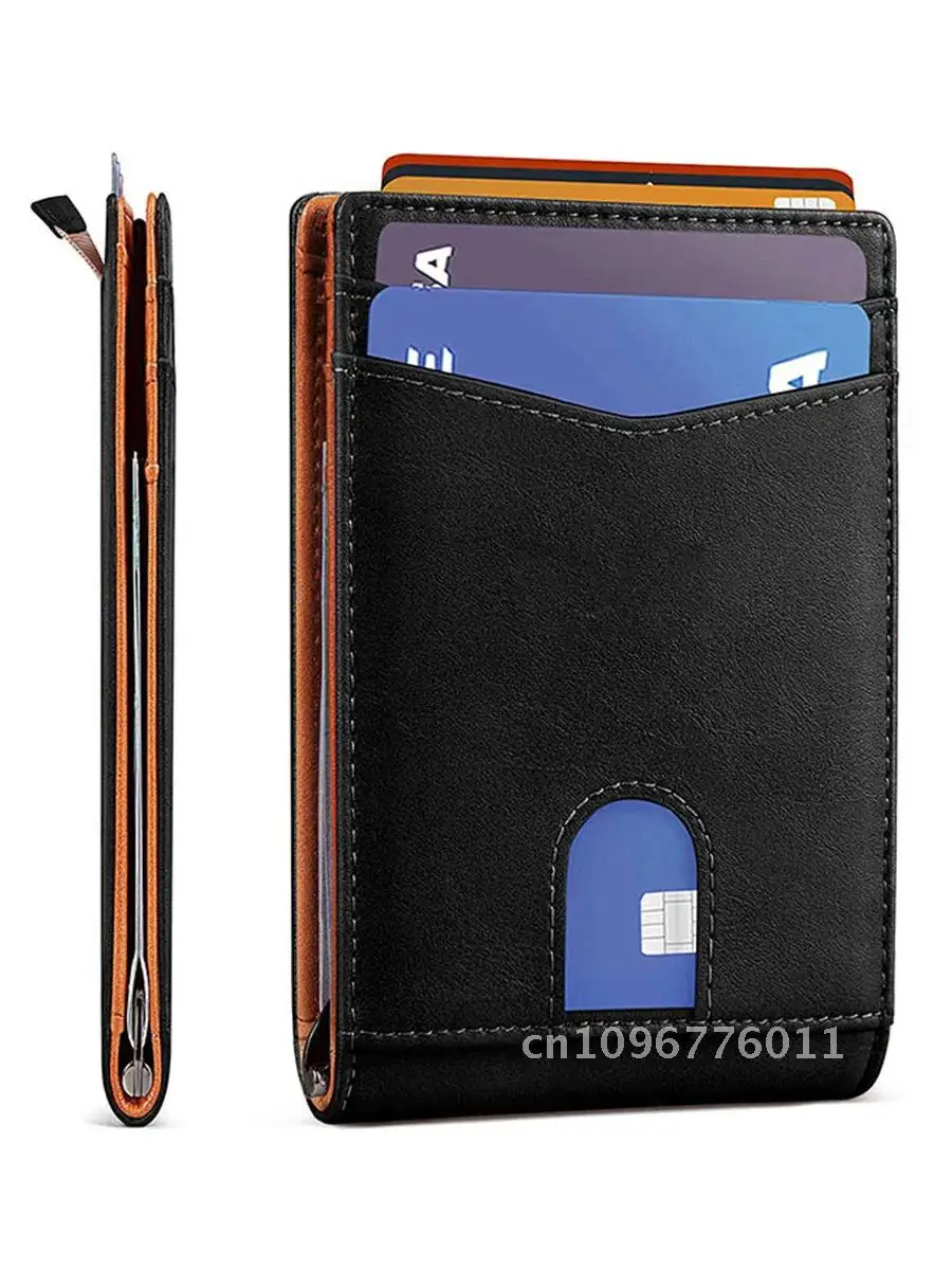 Gebwolf Rfid-держатель для карт мужские кошельки из углеродного волокна двойной
