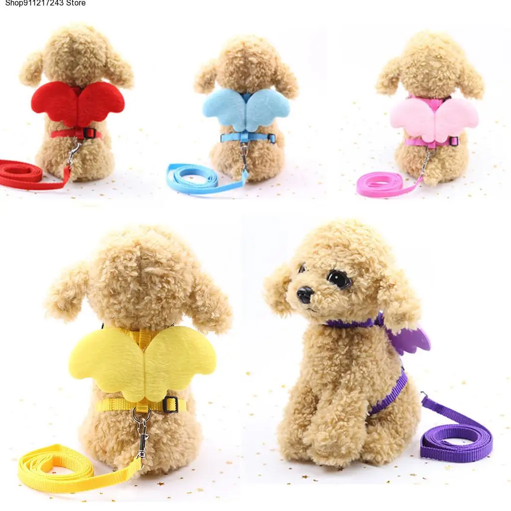 

Pet Cat Dog Puppy Cat Angel Wings Vest Chest Straps Belt Adjustable pet supplies pomeranian leather dog collar pitbull