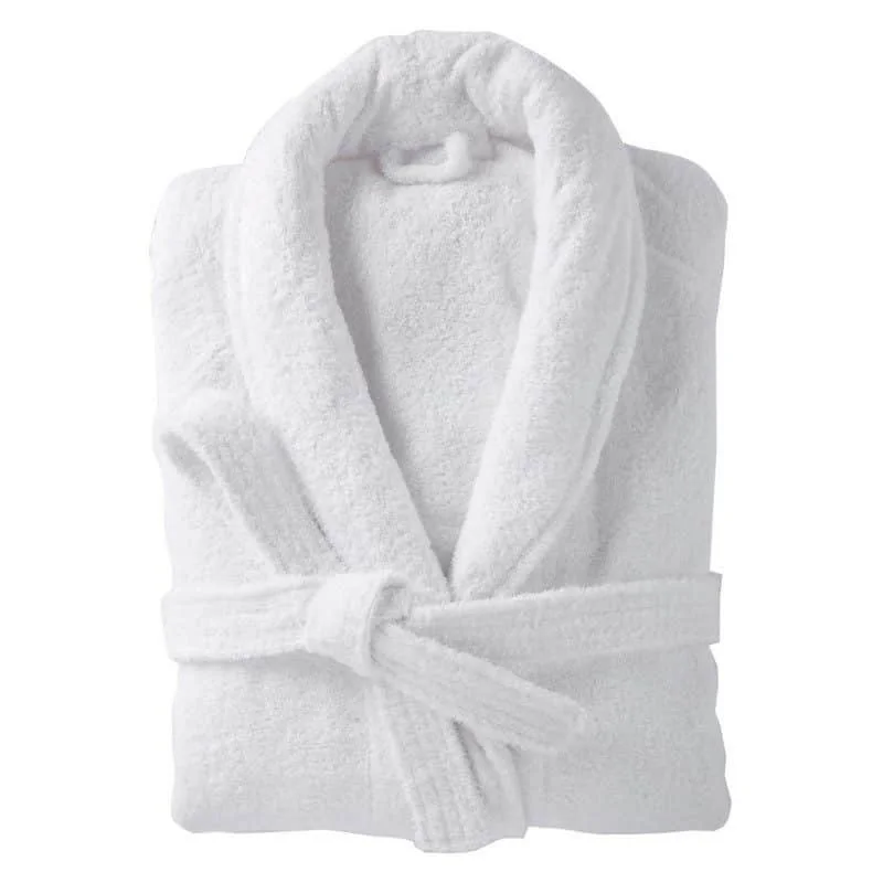 Frauen Bademantel Frottee Bad Weiß für hotel robe, sauna und schwimmen pool weiche baumwolle terry robe große größe lange bad robe für männer