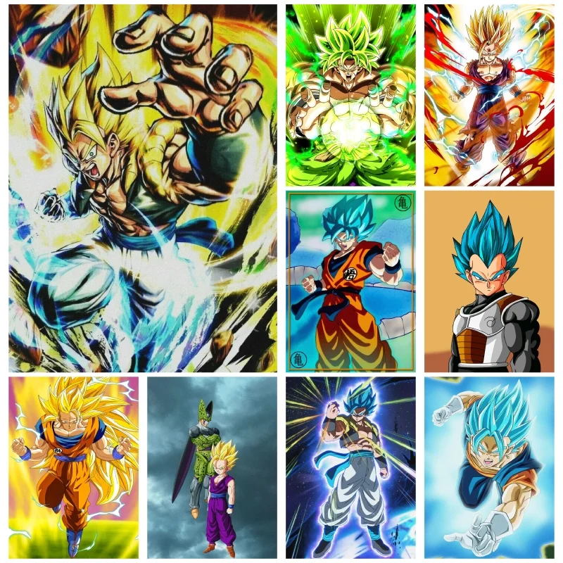 

Japanese Canvas Painting Classic Anime Dragon Ball Son Goku Shenron vintage Picture Is Suitable for christmas decoration