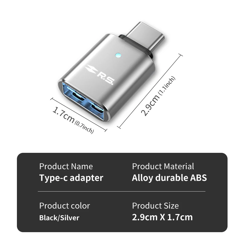 Автомобильный мини-конвертер с интерфейсом Type-C на USB A зарядный адаптер для Renaul RS