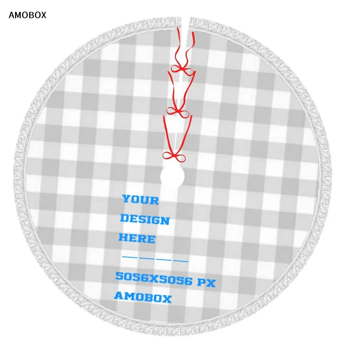 AMOBOX-Настраиваемый воротник юбки для рождественской елки мягкое и забавное