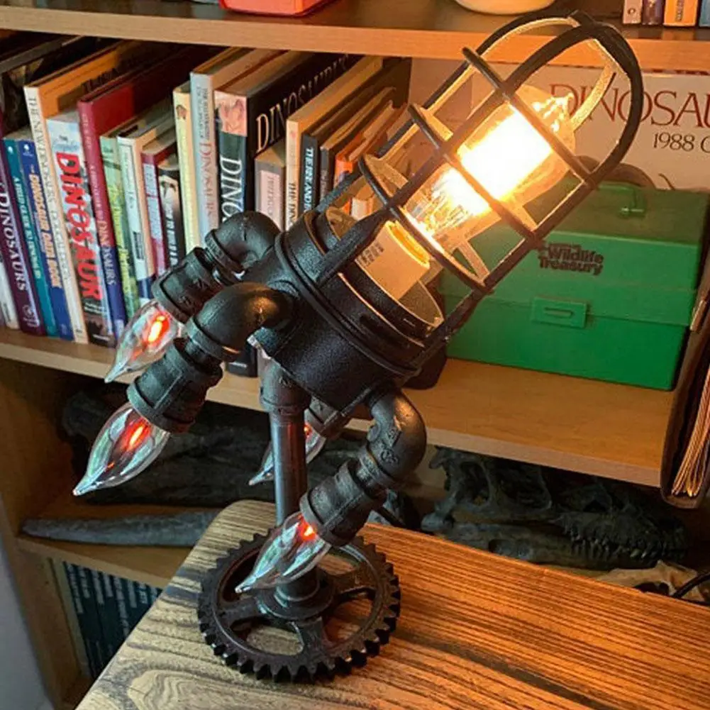 

Steam Punk Rocket Lamp With Bulbs Table Lamp Retro Style Gifts Lamp Steampunk Lamp Table Lamp Rocket Rocket E2L8