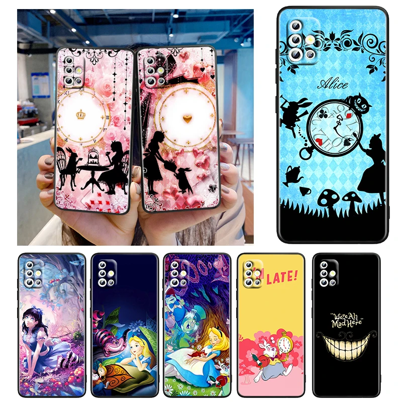 

Disney Alice in Wonderland Case For Samsung A73 A72 A71 A53 A52 A51 A42 A33 A32 A23 A22 A21S A13 A12 A03 A02 S A31 Black Phone