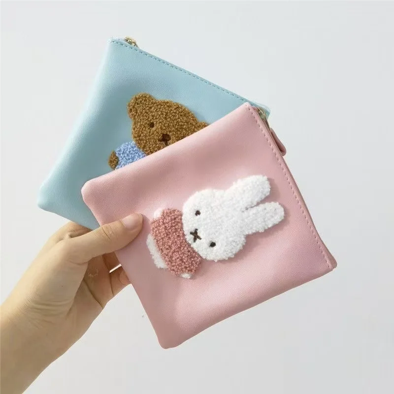 Мультяшная плюшевая сумка Miffy с вышивкой из искусственной кожи косметика для