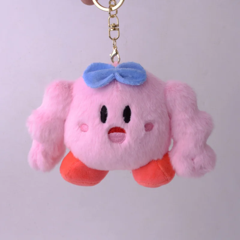 

1Pc Japanese Kirby Doll Pendant Cartoon Muscle School Bag Hanging Keychain Kawaii Key Ring Soft Children Birthday Gift 10cm