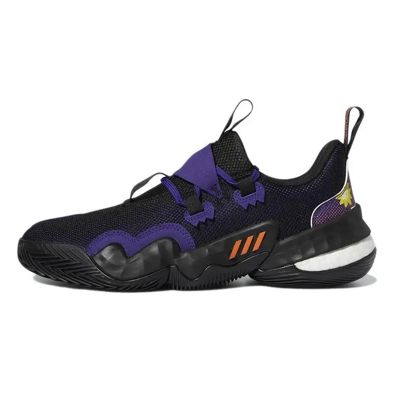 Кроссовки adidas Trae Young 1 черные фиолетовые оранжевые GZ4627