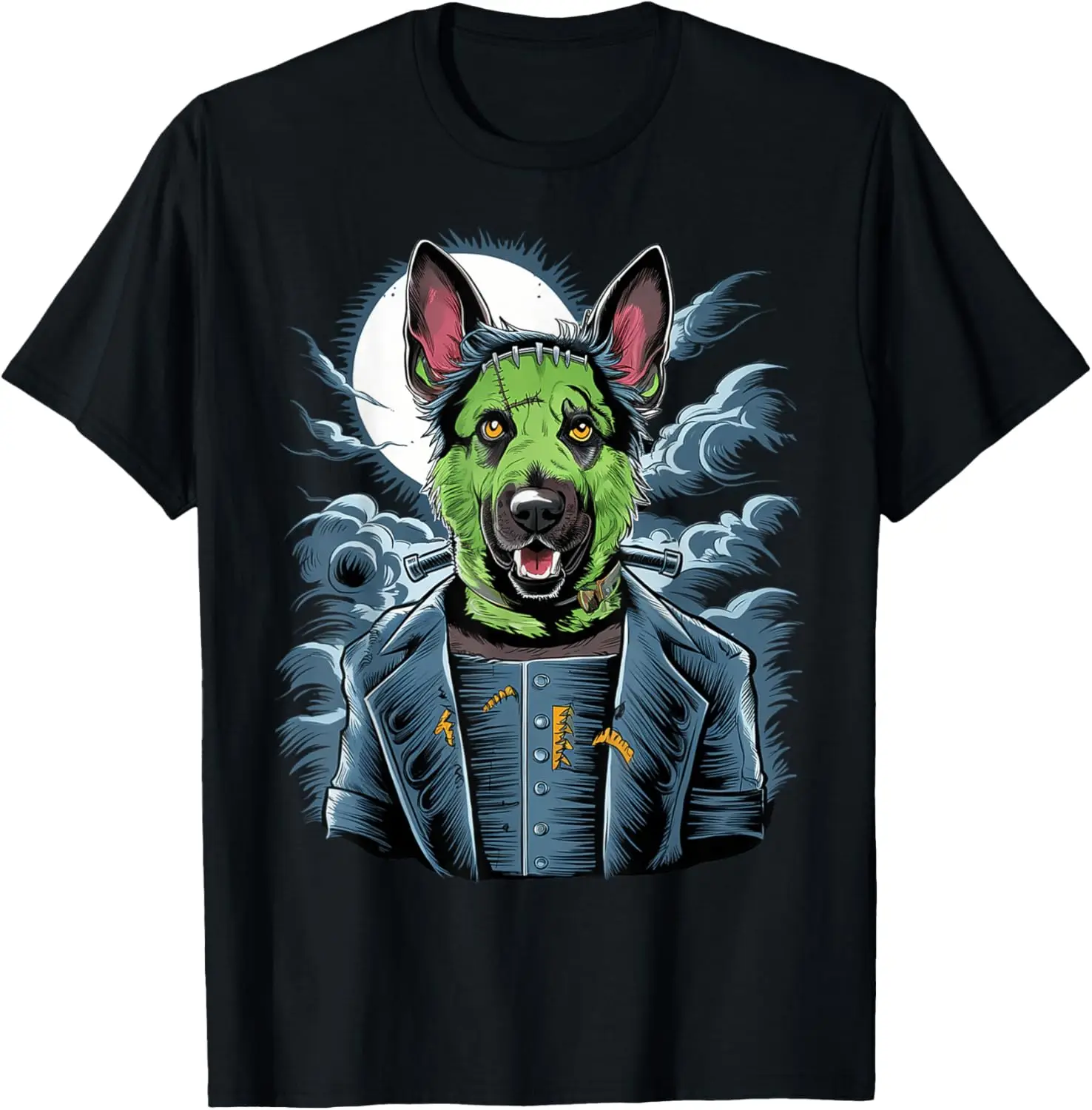 Creepy German Shepherd Dog Frankenstein Monster Costume T-Shirt