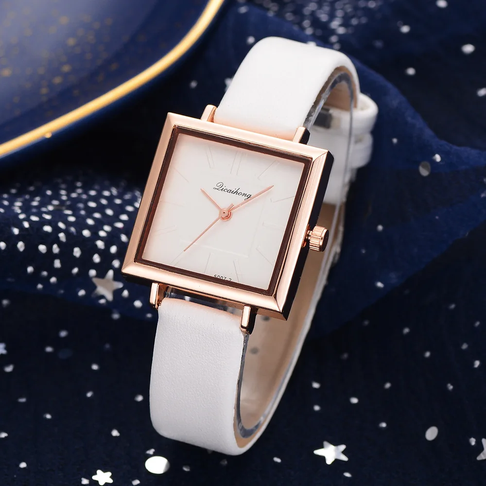 

Top Brand Women's Watches Fashion Leather Square Wrist Watch Women Watches Ladies Watch Clock Zegarek Damski Relojes Mujer 2021