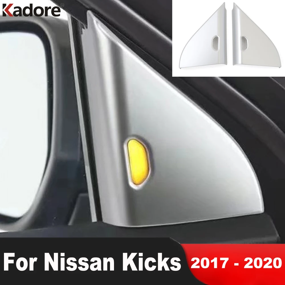 

Автомобильная передняя дверь, а-столб, треугольная Накладка для Nissan Kicks 2017, 2018, 2019, 2020, АБС матовые аксессуары для интерьера, молдинговая накл...