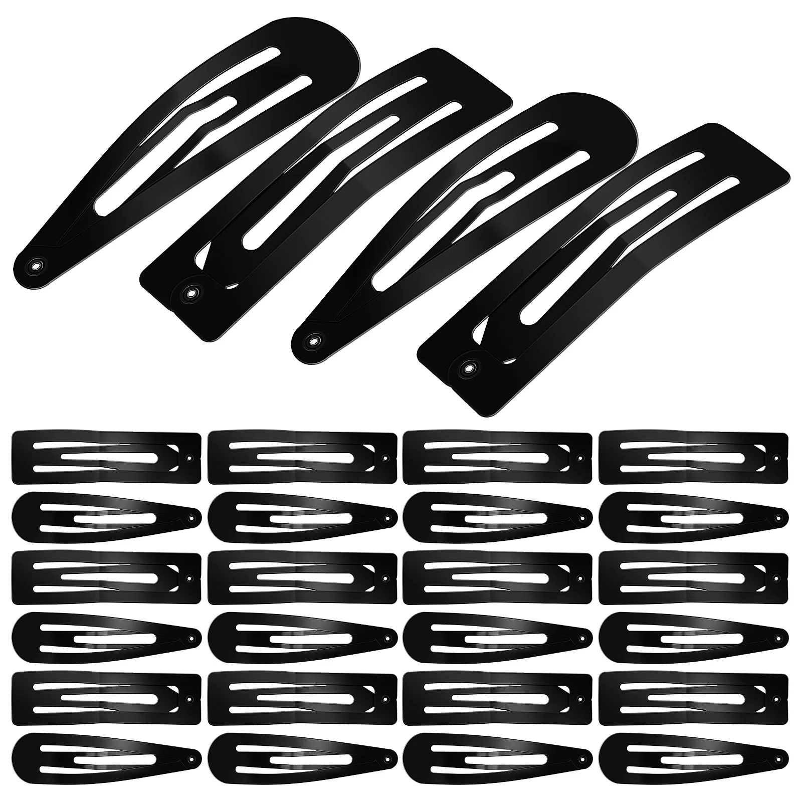 

30 Pcs Bb Clip Simple Hair Clamps Black Snap Barrettes Wedding Clips Brides Crystal Women Alloy Pin Headpieces