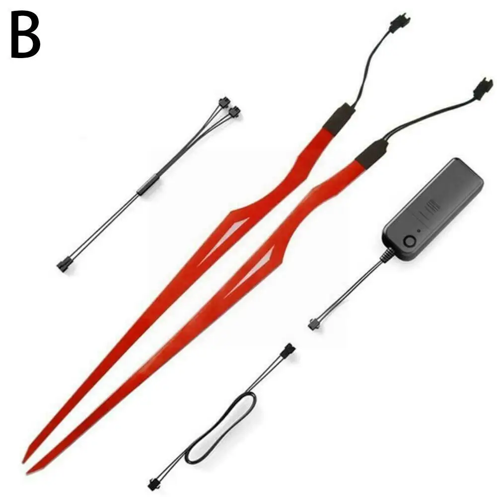 

4 In 1 Motorcycle Helmet Light Bar Pvc Material Led Riding Sticker Accessories Light Cold Lamp Signal Waterproof Strip Warn Y4t1