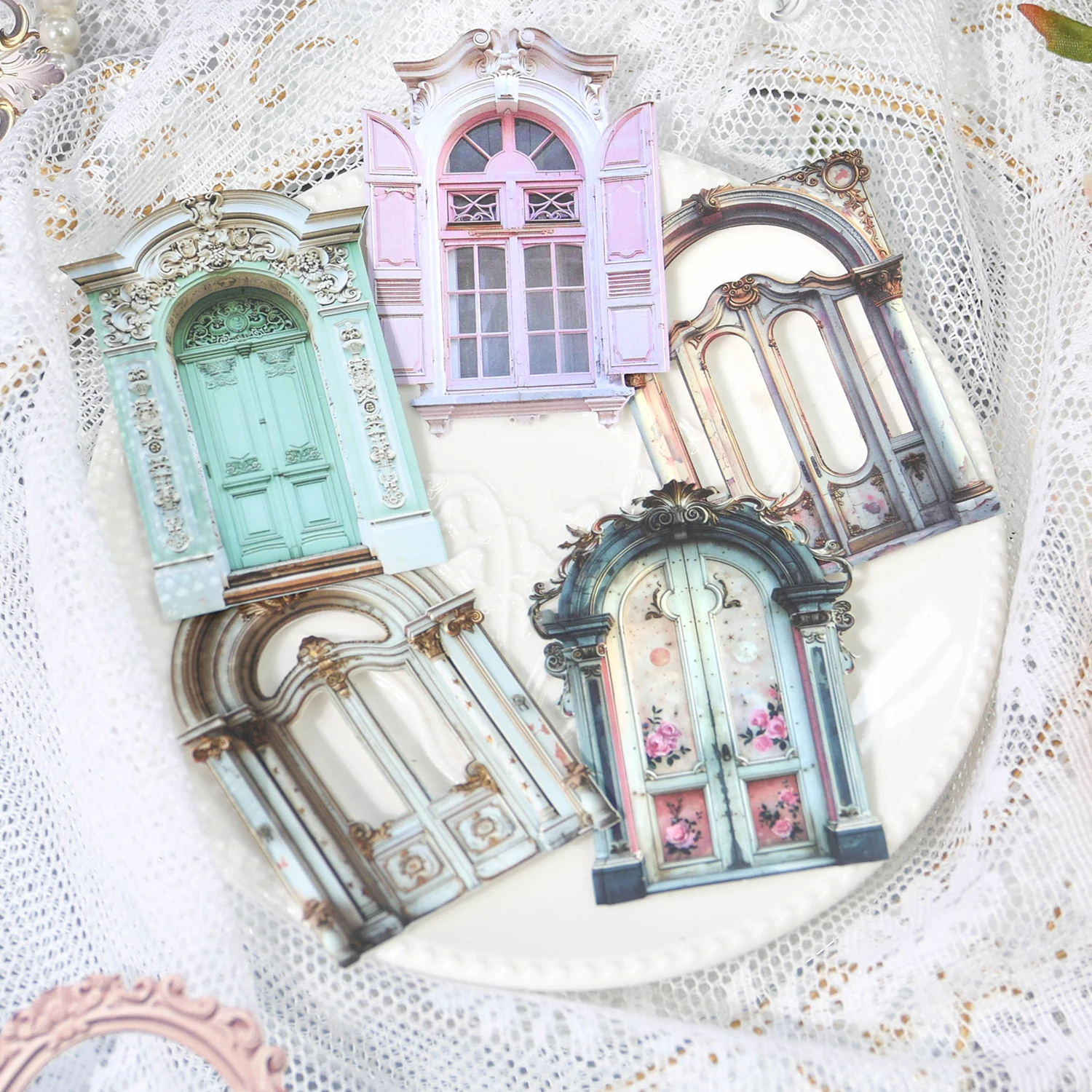 8 шт./партия декоративные бумажные наклейки в стиле ретро