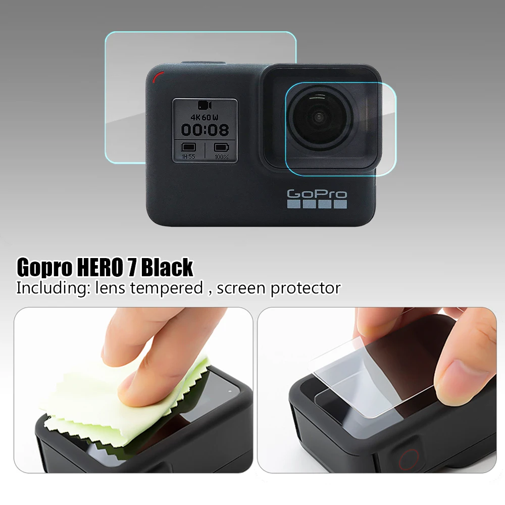 Фото Защитная пленка из закаленного стекла для GoPro Hero 11 10 9 8 7 6 5 Black, защита экрана и объектива камеры GoPro Hero10 Hero9, аксессуар №4