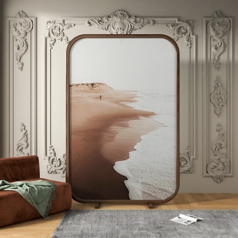 Современная французская иллюстрация перегородка из цельного дерева мобильная