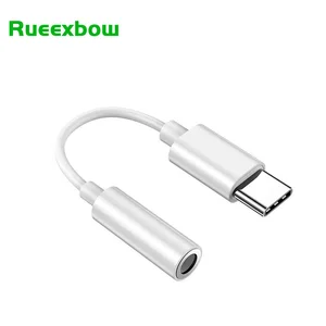 RUEEXBOW USB Type C To 3.5mm Jack OTG Adapter Earphone Headphone Audio Aux Cable For Xiaomi Huawei O